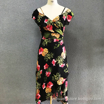 Women's cotton printed long dress